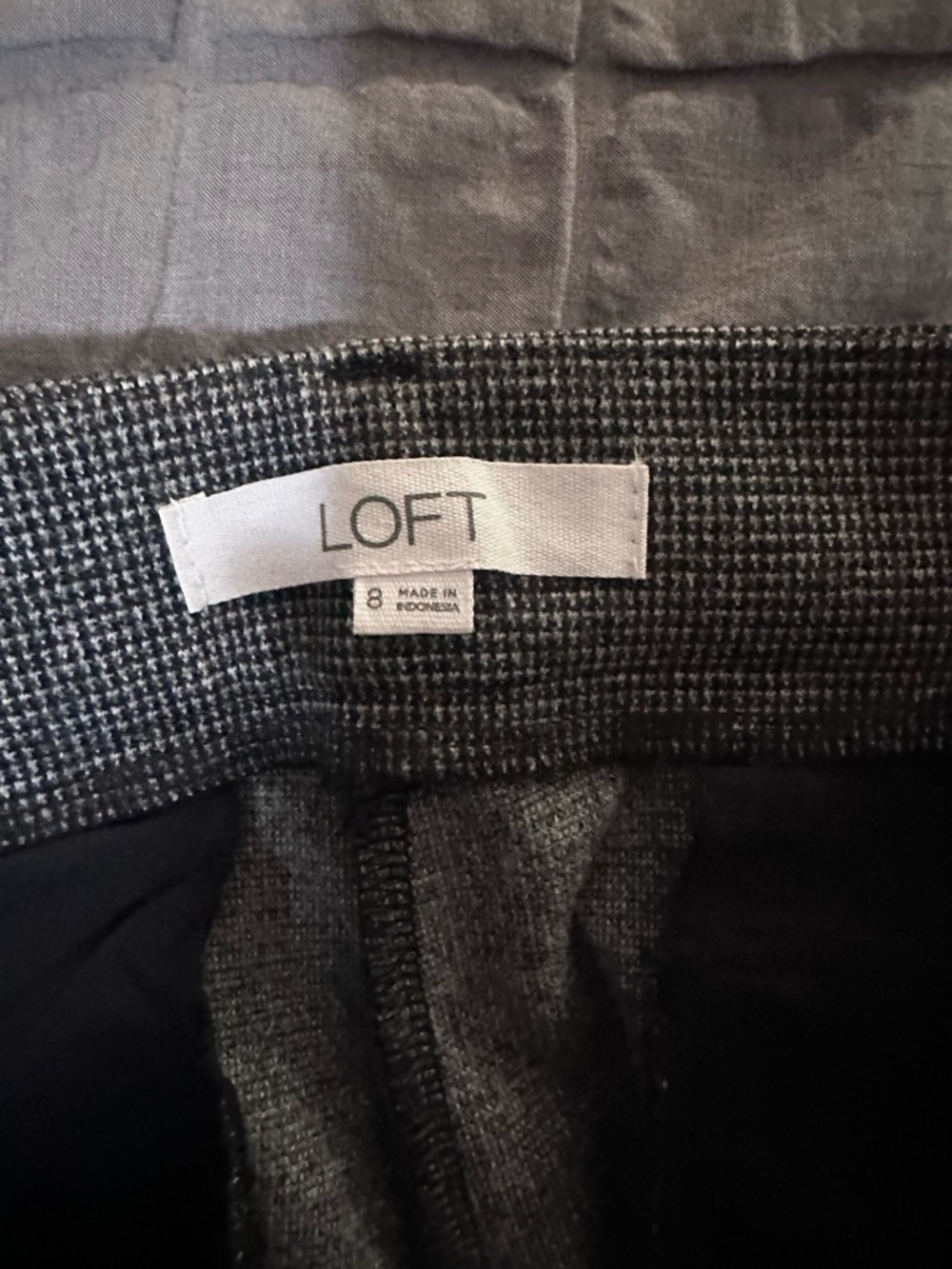 LOFT Gray Straight-Leg Wool-Blend Pants - Picture 9 of 9